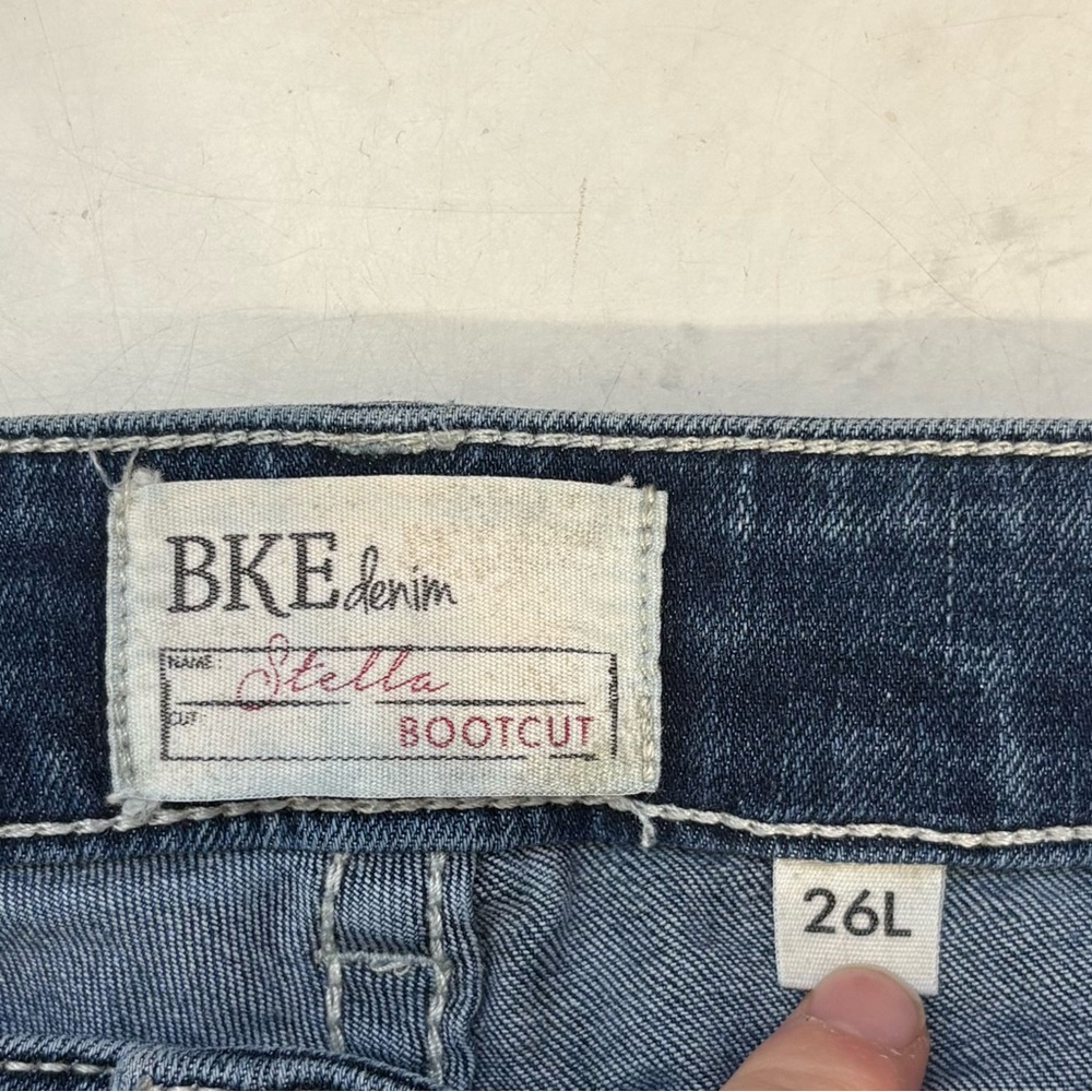 BKE Denim Size 26 Long Stella Bootcut Medium Wash Jeans Western Cowgirl Denim - Picture 5 of 7